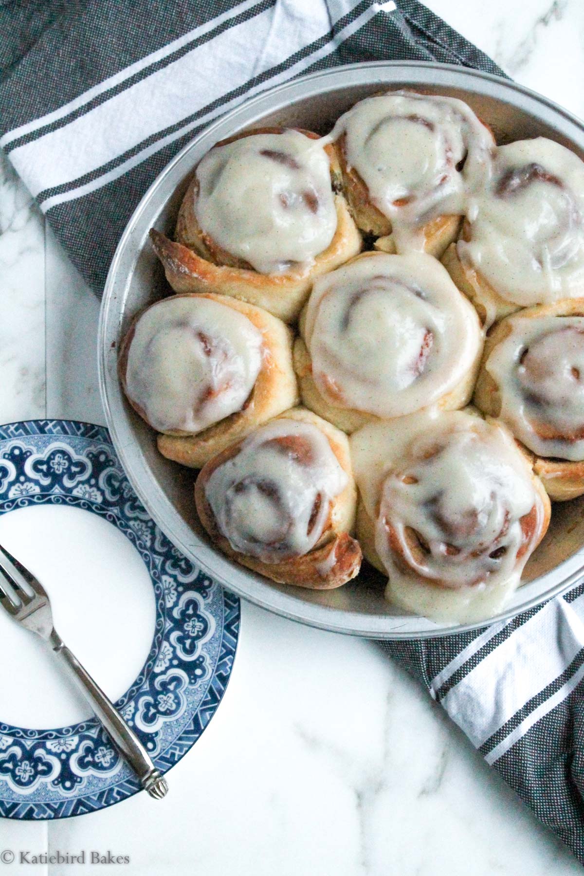 Cinnamon Rolls with Cream Cheese Icing - katiebirdbakes.com