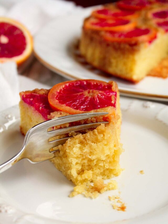 Blood Orange Upside-Down Cake with Olive Oil & Yogurt