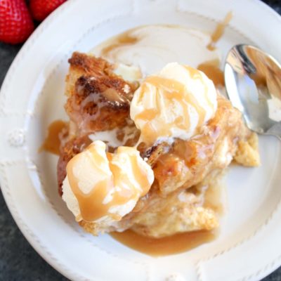 Brioche Bread Pudding with Salted Caramel Sauce