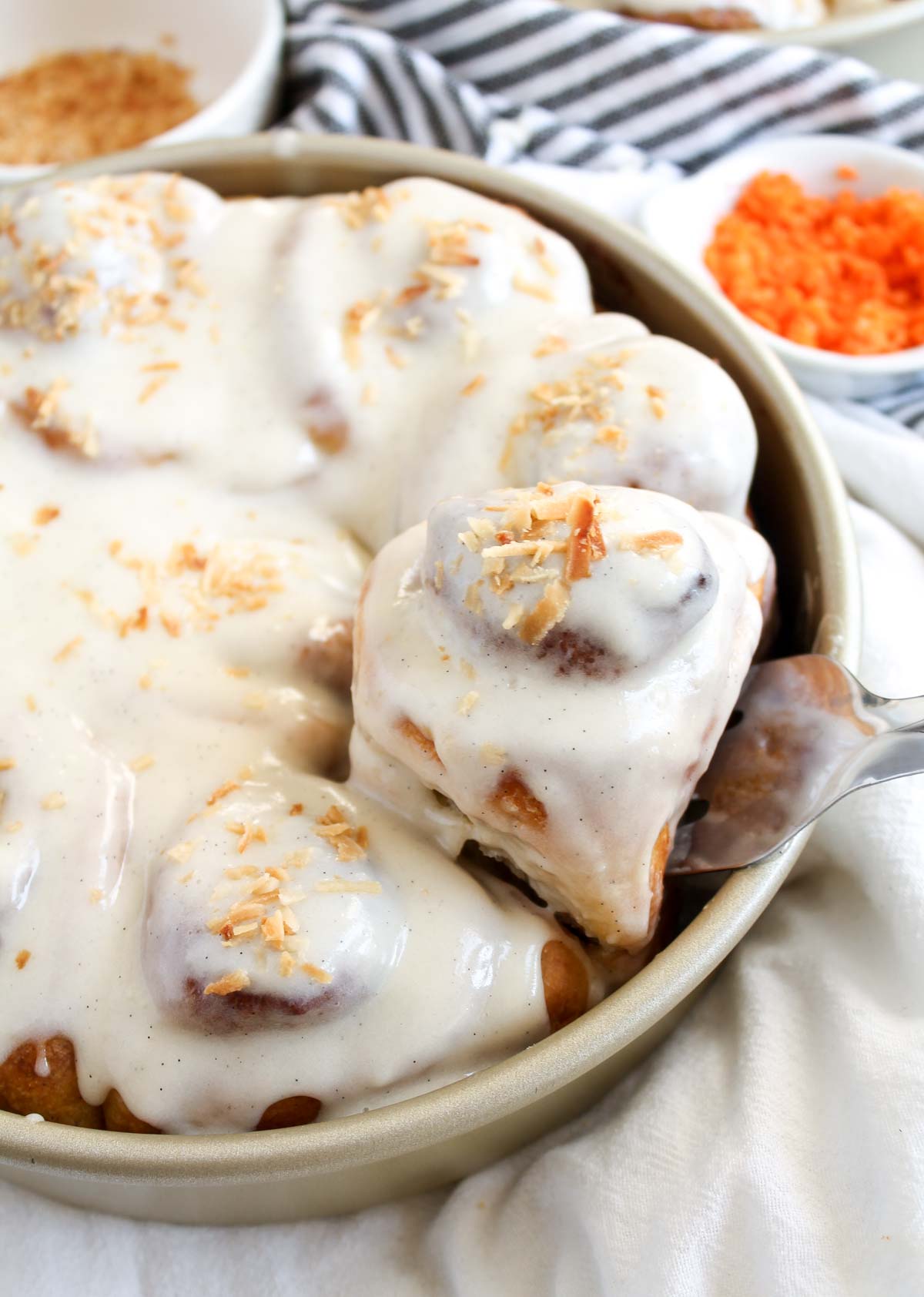 Carrot Cake Cinnamon Rolls | katiebirdbakes.com