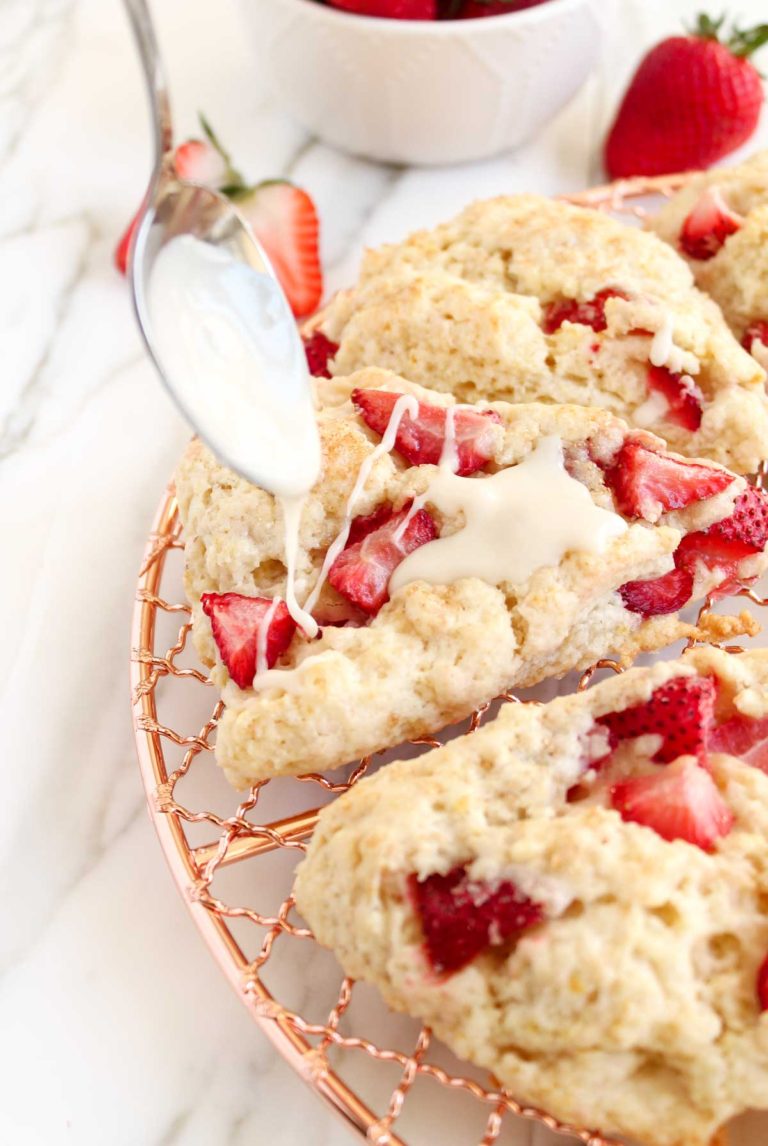 Fresh Strawberries and Cream Scones