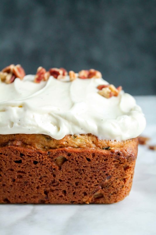 Zucchini Cream Cheese Pound Cake | katiebirdbakes.com