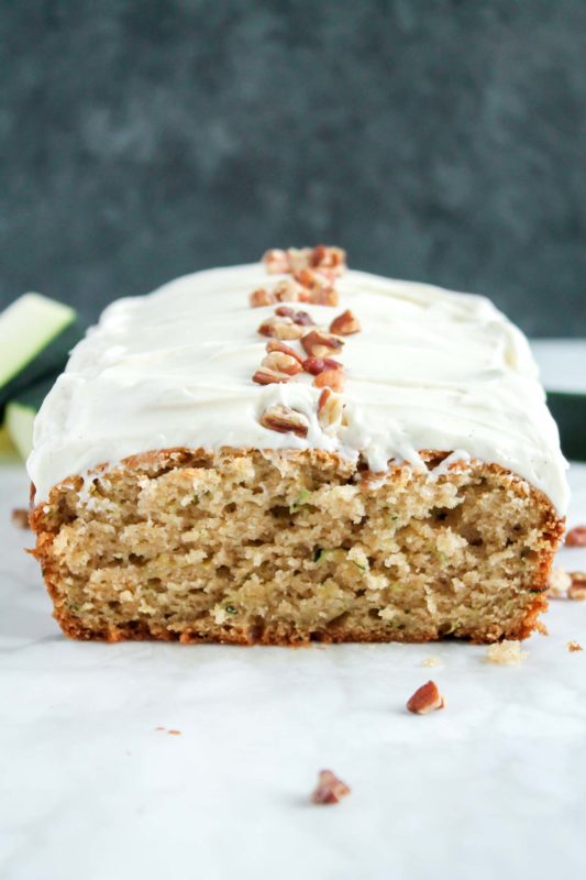 Zucchini Cream Cheese Pound Cake | katiebirdbakes.com