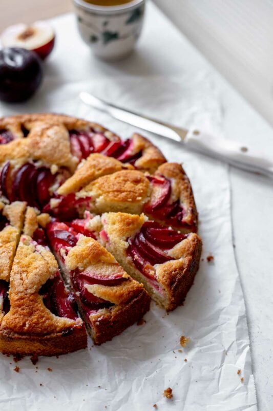 Golden Plum Coffee Cake | katiebirdbakes.com