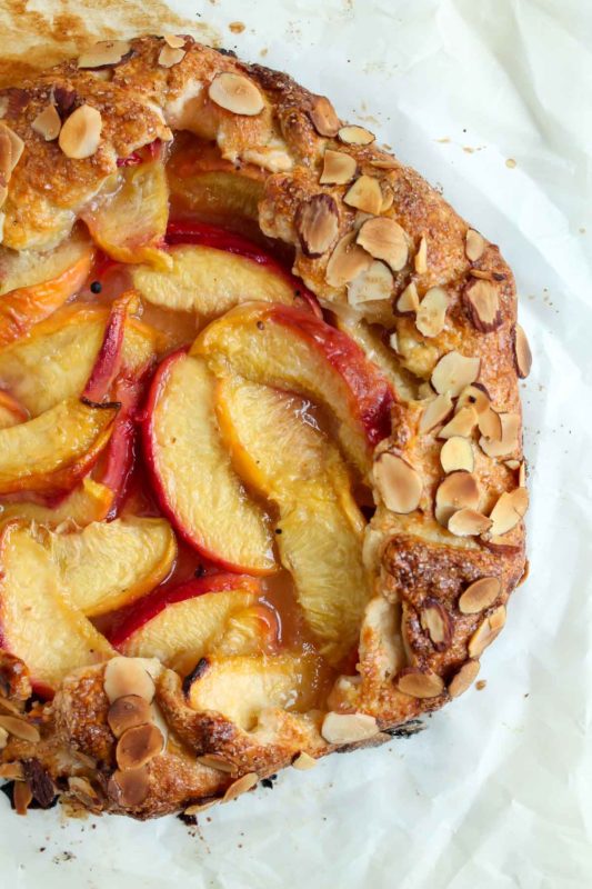 Peach Almond Galette | katiebirdbakes.com