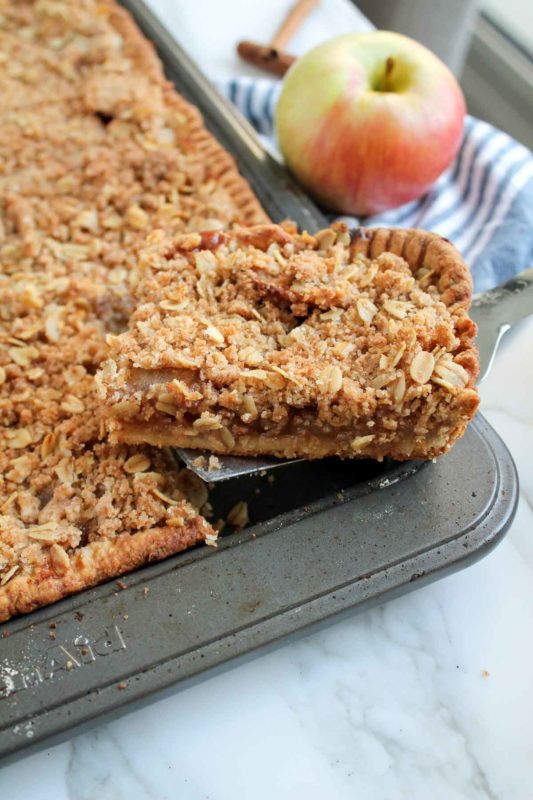 Apple Crumble Slab Pie | katiebirdbakes.com