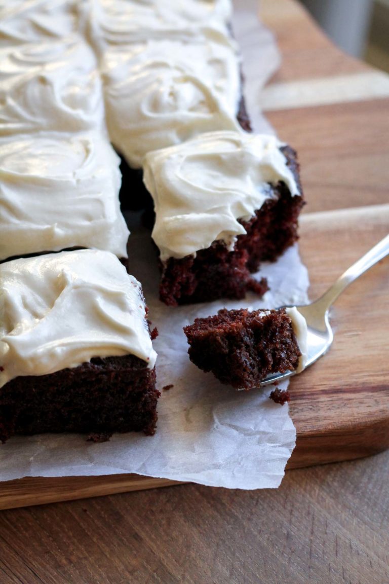 Single Layer Chocolate Guinness Cake with Irish Cream Frosting