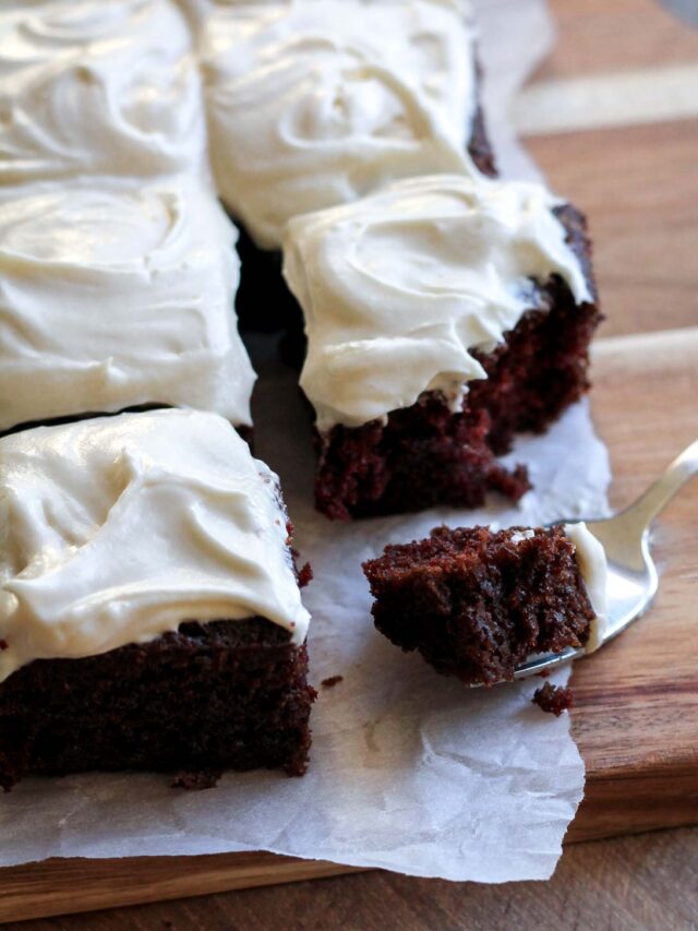 Single Layer Guinness Cake with Irish Cream Frosting