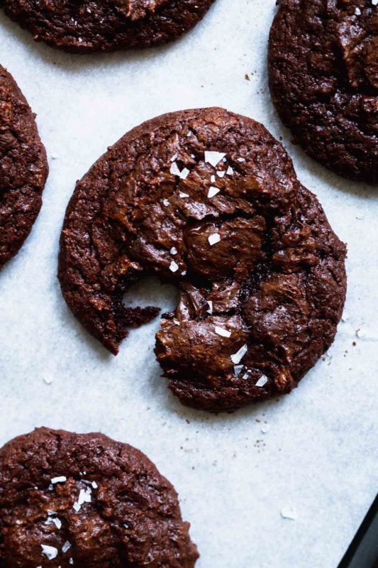 Salted Brownie Cookies | katiebirdbakes