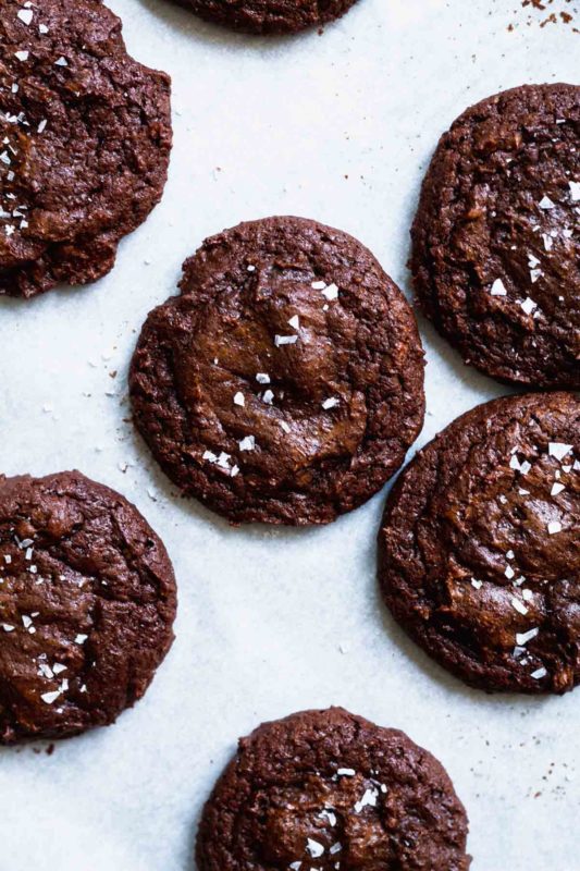 Salted Brownie Cookies | katiebirdbakes