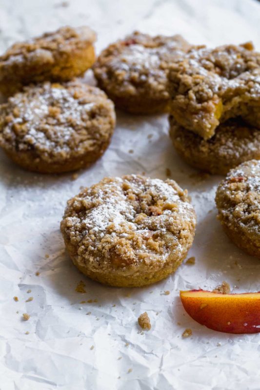 Peach Crumb Baked Donuts