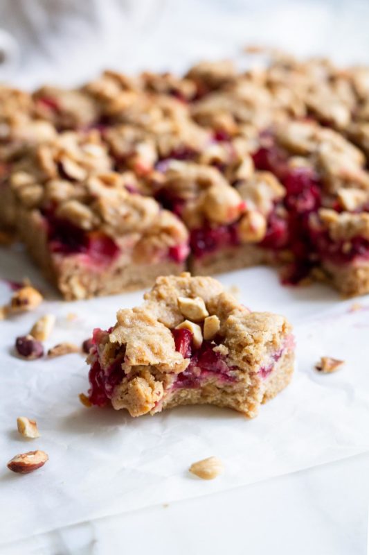 Plum Hazelnut Bars