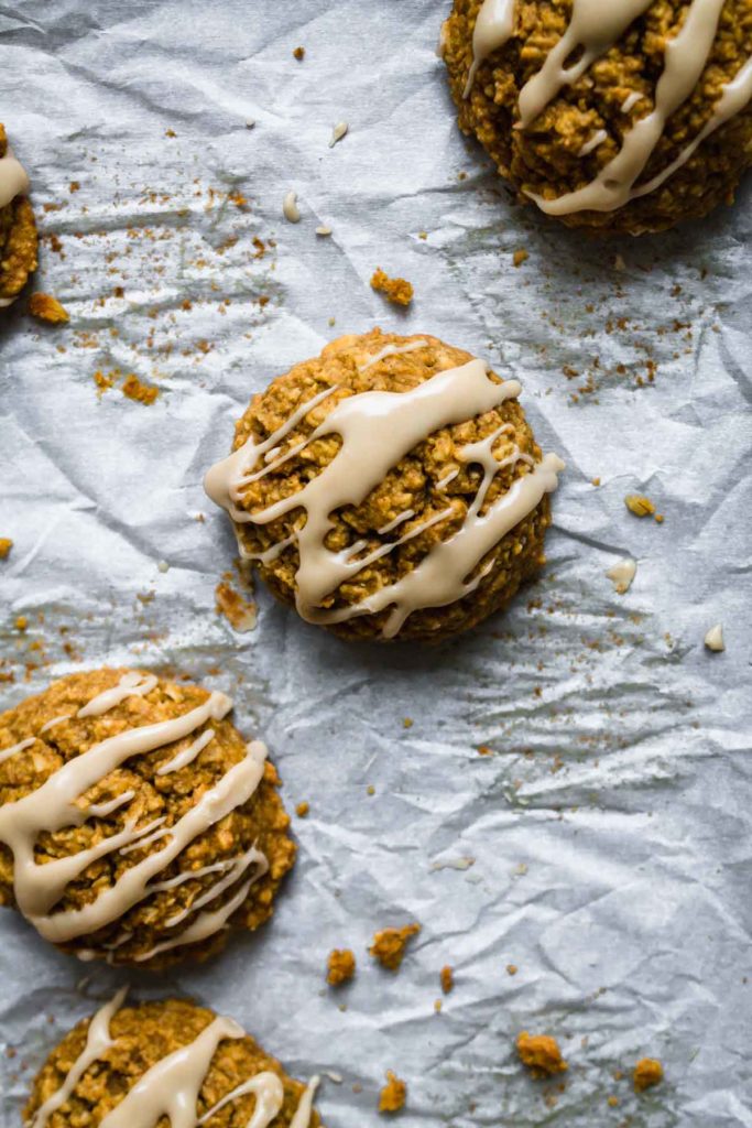 A single cookie with maple glaze | katiebirdbakes