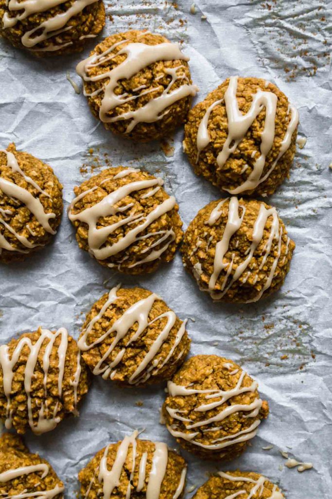 Healthy Egg-Free Pumpkin Oatmeal Cookies | katiebirdbakes