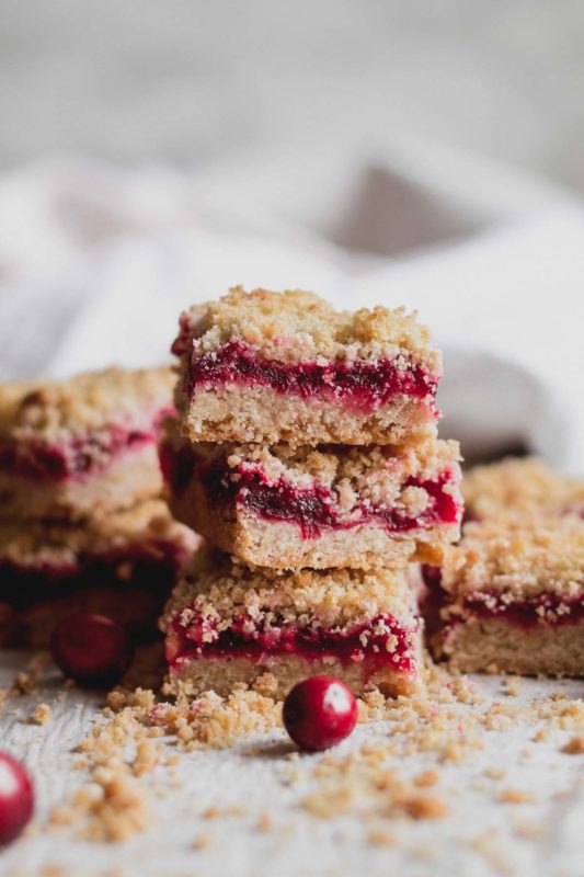 Cranberry Crumb Bars - tart, sweet, highly addictive!