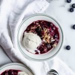 Blueberry Crisp - in this easy dessert, fresh blueberries are the star, topped with a brown sugar oat topping!.