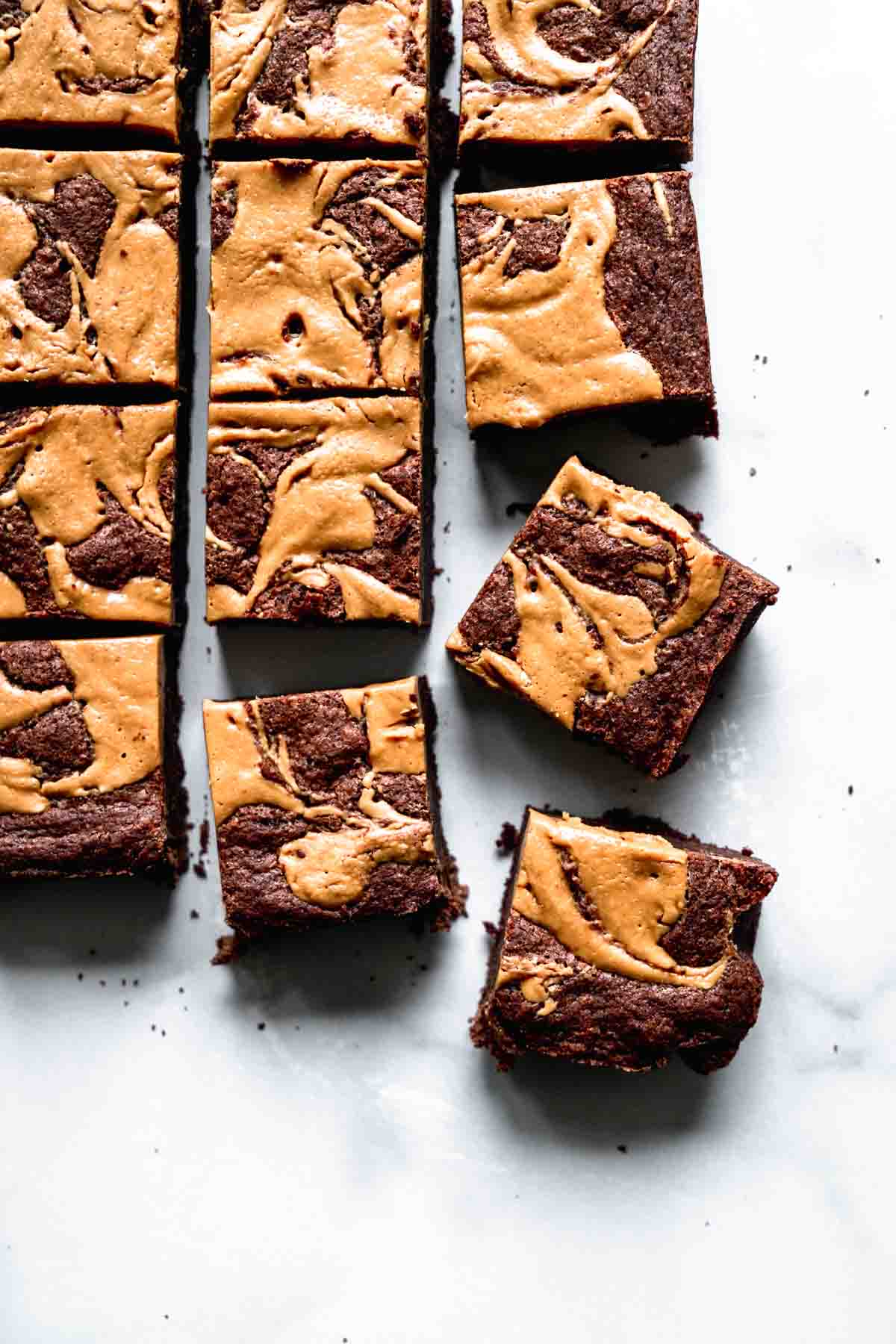 Peanut Butter Swirl Brownies | katiebirdbakes