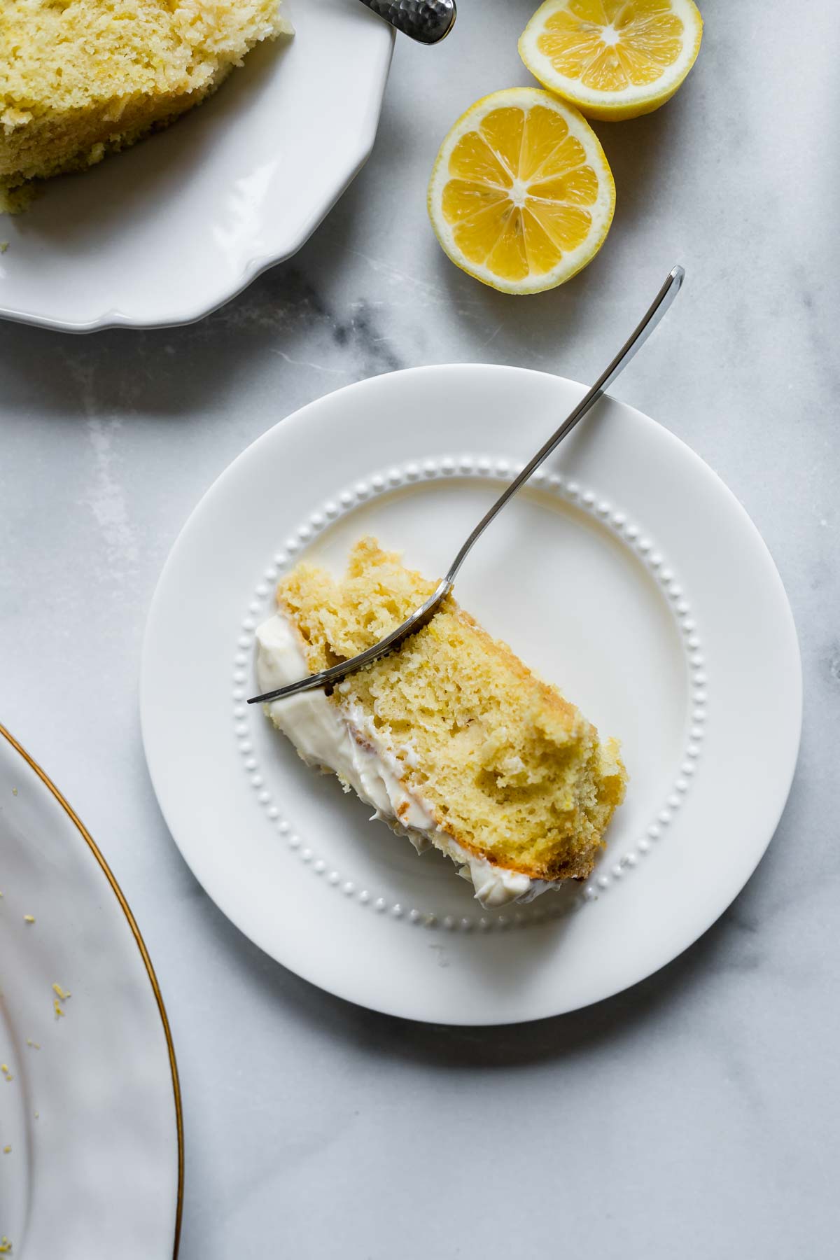 Single Layer Lemon Cake with Lemon Cream Cheese Frosting