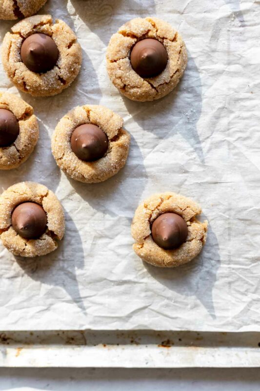 Peanut butter blossoms just baked