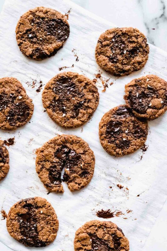 Gluten-free almond butter chocolate chunk cookies