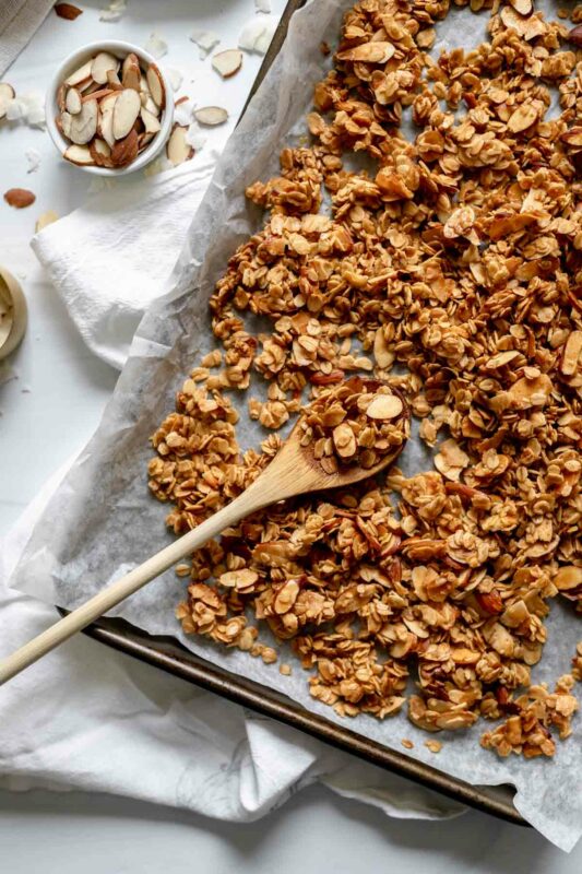 Honey almond granola - gluten-free and small batch recipe