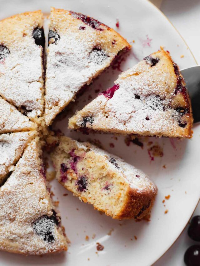 Fresh Cherry Almond Cake