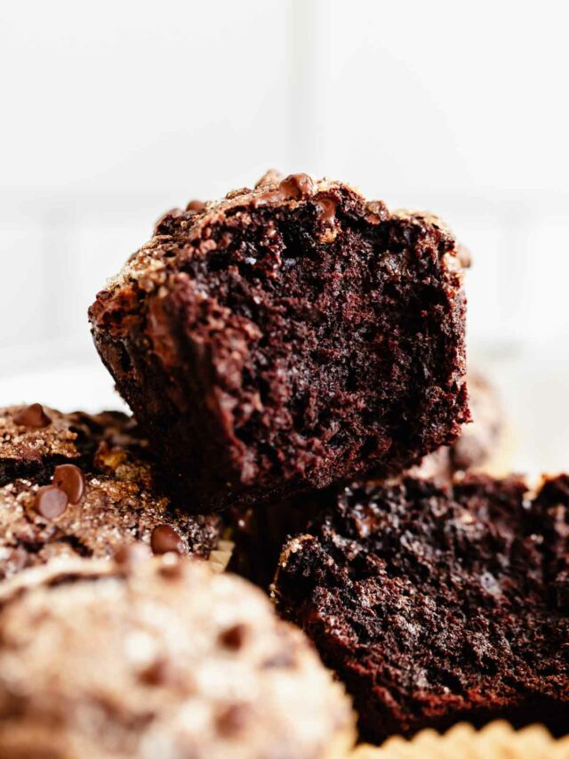 Small Batch Double Chocolate Banana Muffins