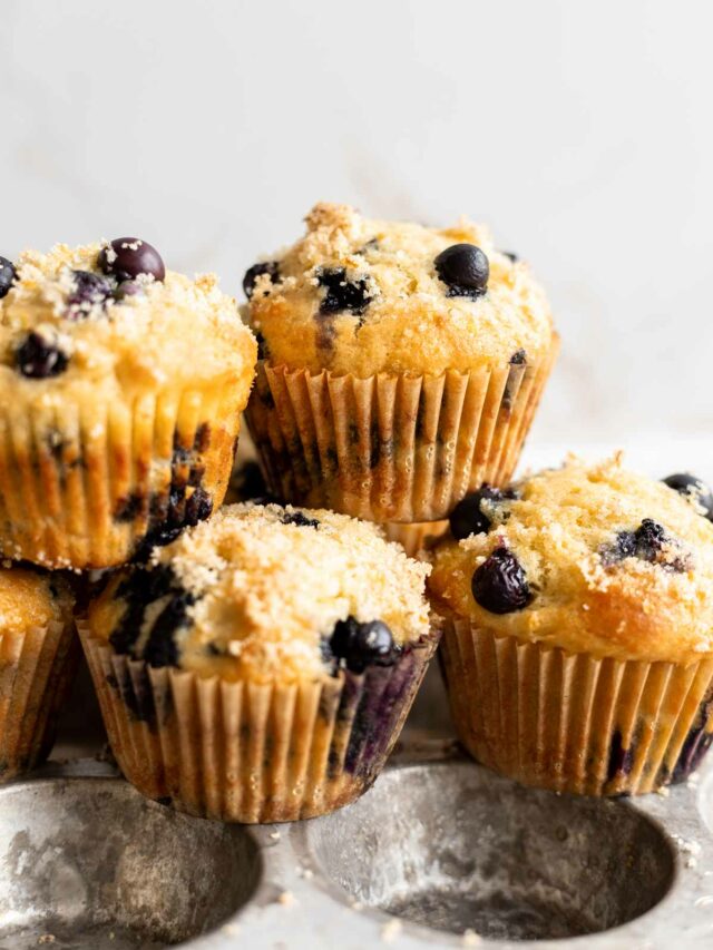 Easy Lemon Blueberry Muffins with Greek Yogurt