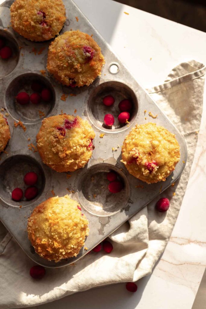 baked muffins in the muffin tin